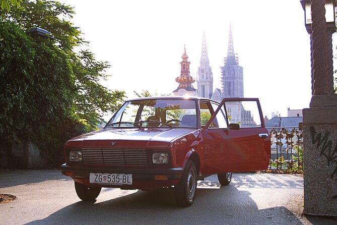 4-hour Private Zagreb & the Mountain Tour in a Yugo car - Medvednica (Sljeme) drive: ruins, the city view, and a real coffee pause