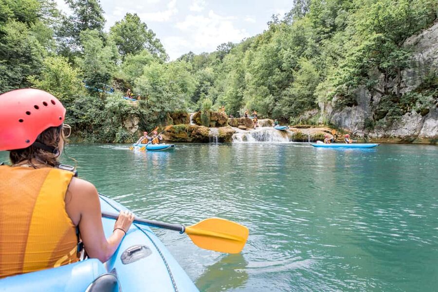 From Zagreb: Mrežnica kayaking & Rastoke village - day trip - Four hours on the Mrežnica River: waterfalls, canyon bends, and optional cliff energy